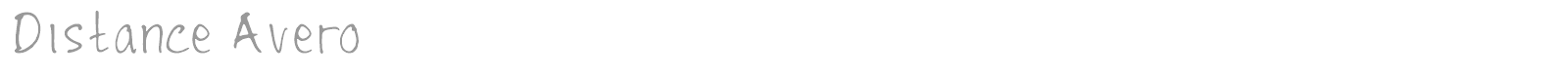 Distance Avero font preview